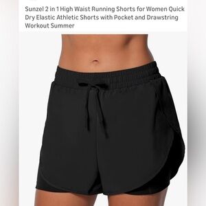 Teal Athletic Shorts with Drawstring